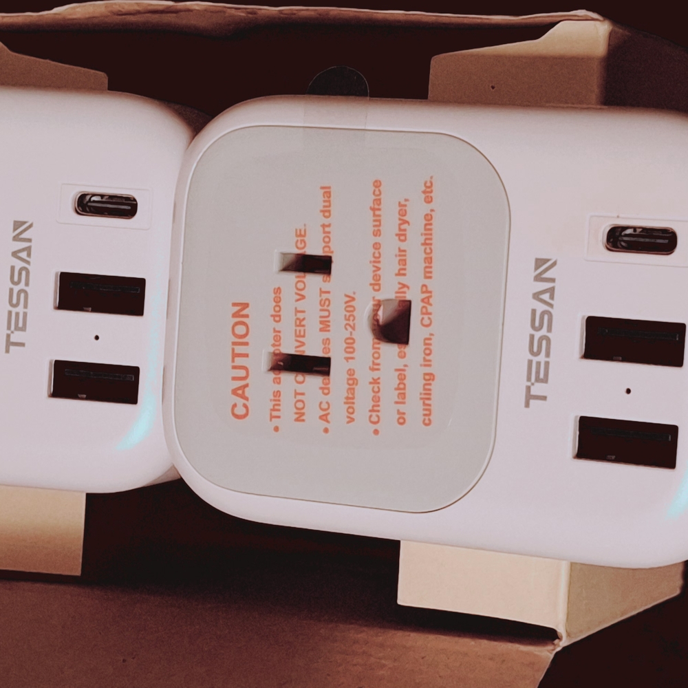 White Power Strip with USB Ports